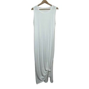 LUSH | Sleeveless Midi/Maxi Length White Jersey Dress | Size L